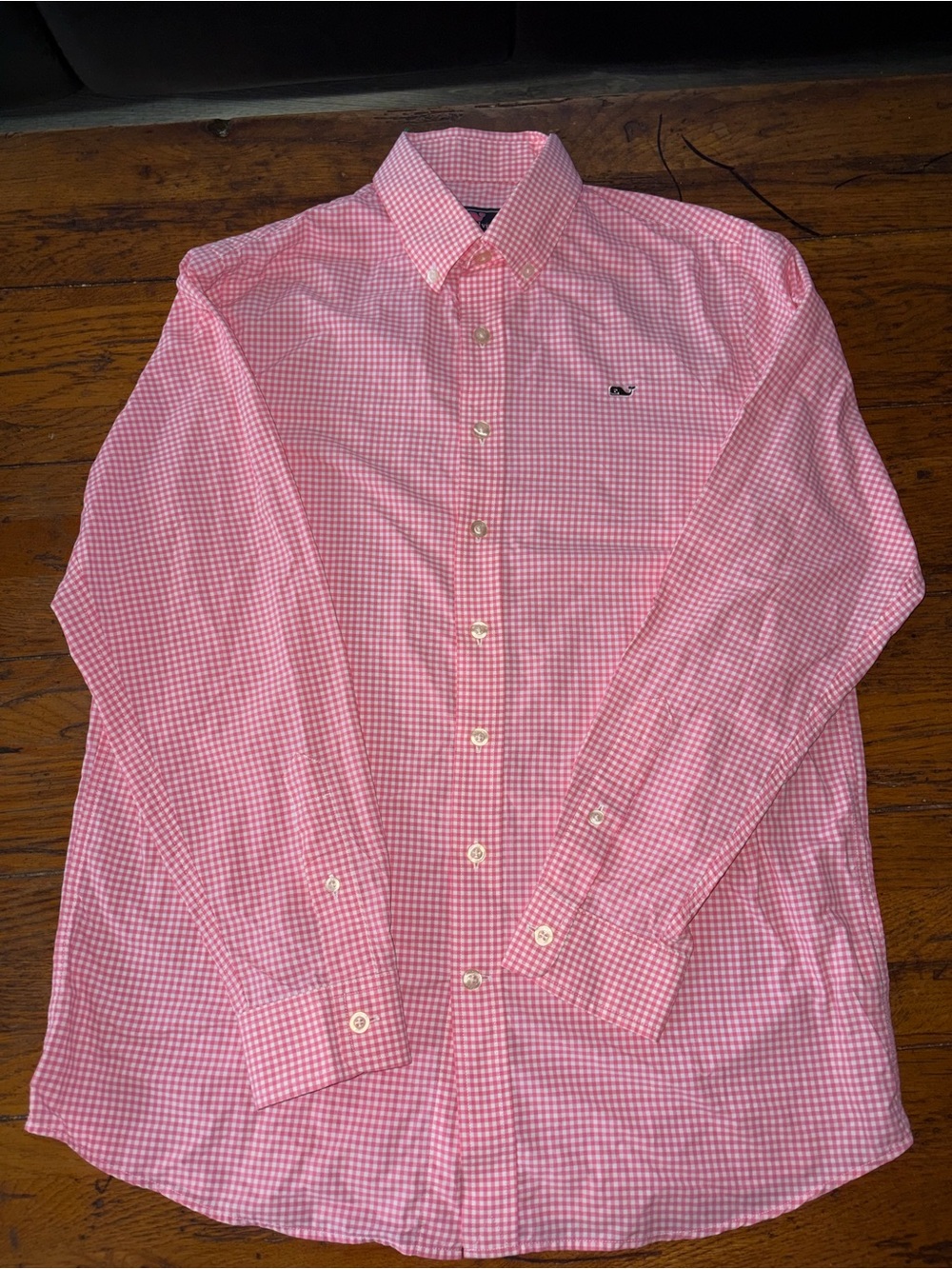 Vineyard Vines Pink Gingham Button-Down Shirt